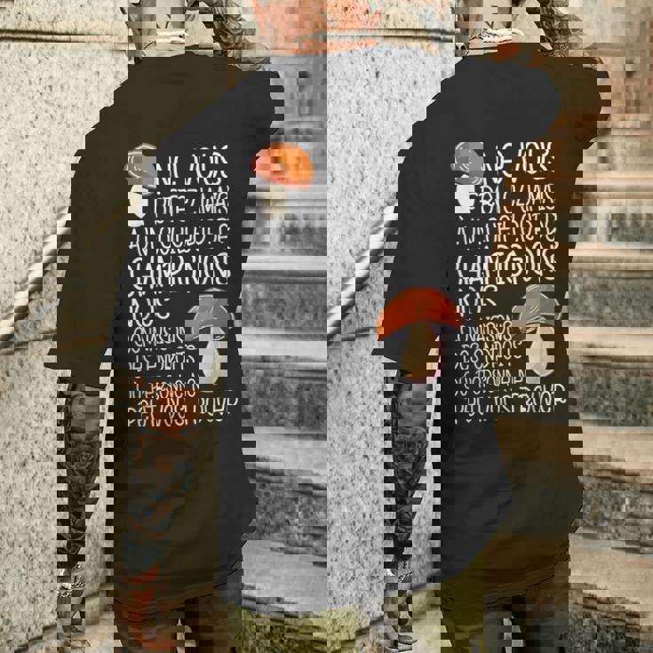 Cèpes Chasseur De Champignon Un Cueilleur De Champignons T-shirt imprimé au dos Cadeaux pour lui