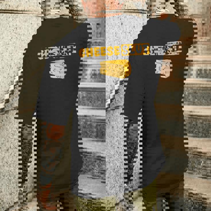 Cheeselut ファニーチーズ愛好家 乳製品 カード ユーモア メンズ レディース メンズTシャツ バックプリント 彼への贈り物