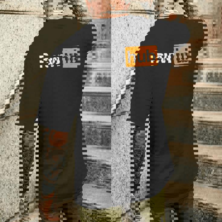 Chess Player ポーンハブ ファニー メンズTシャツ バックプリント 彼への贈り物