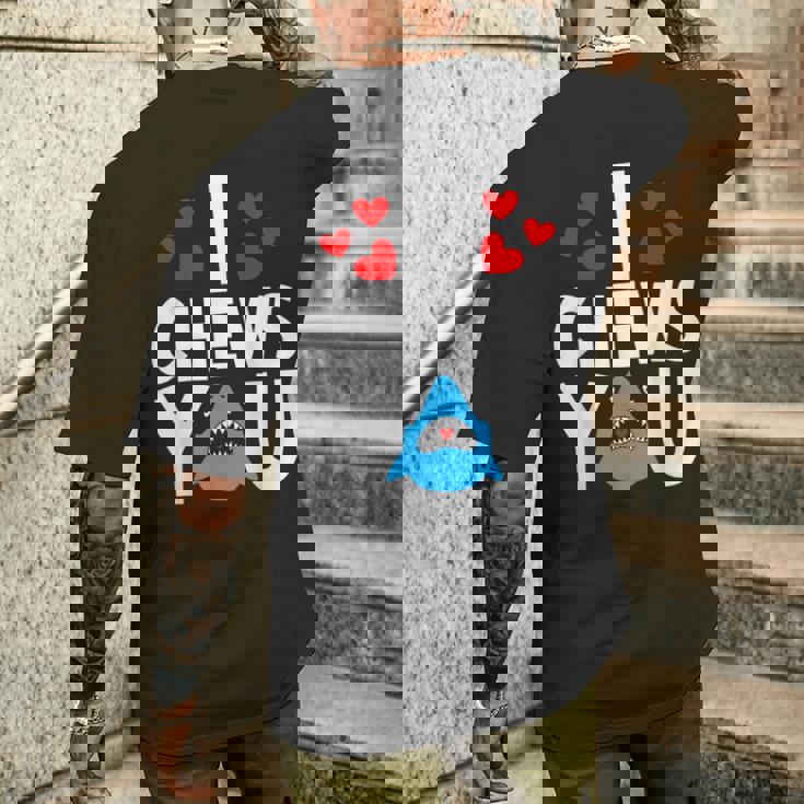 I Chews Youhark バレンタインデー ラブ ハート メンズ レディース メンズTシャツ バックプリント 彼への贈り物