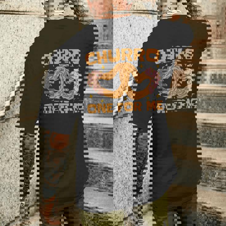 Churro One For Me メキシコ料理 揚げ生地が大好き チュロス メンズTシャツ バックプリント 彼への贈り物