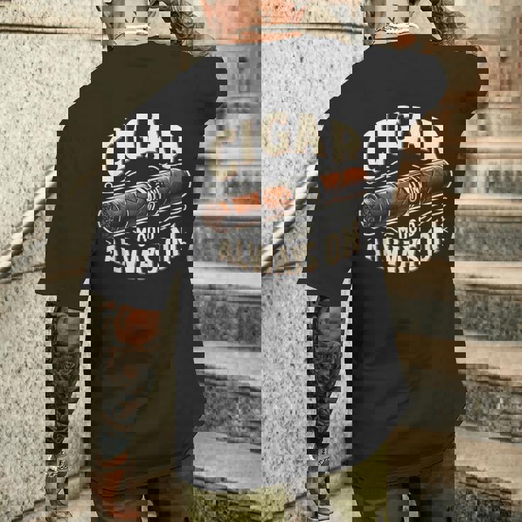 Cigar Mood Always On Cigar ファニーグラフィックtシャツ メンズTシャツ バックプリント 彼への贈り物