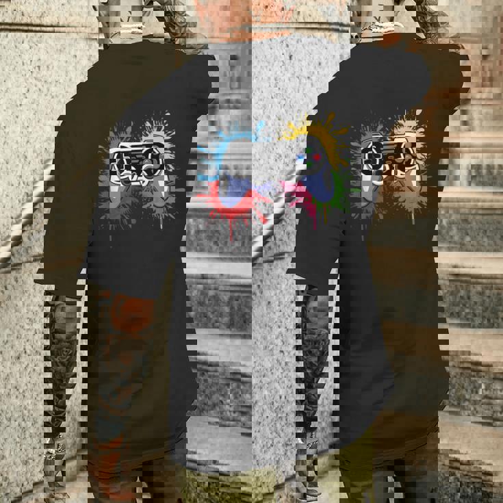 Control All Theideo Game Controller ゲーマー ボーイズ メンズ メンズTシャツ バックプリント 彼への贈り物