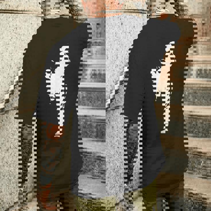 Cool Taekwondo Man Fighting Graphic & Cool s メンズTシャツ バックプリント 彼への贈り物