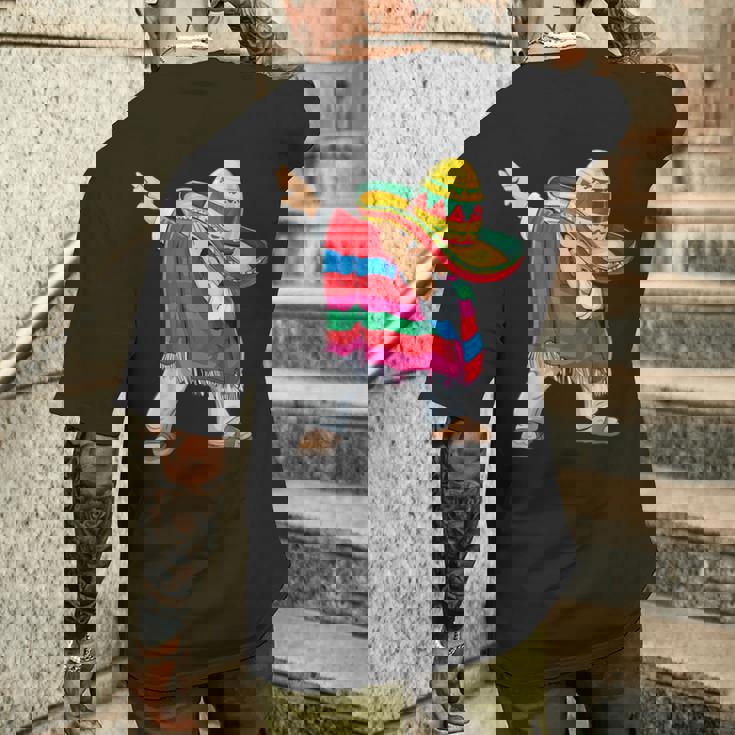 Dabbing メキシカン ポンチョ シンコ・デ・マヨ ボーイズ メンズ ソンブレロ ダブ メンズTシャツ バックプリント 彼への贈り物