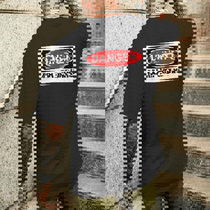 Danger Man Cooking Bbqign メンズTシャツ バックプリント 彼への贈り物