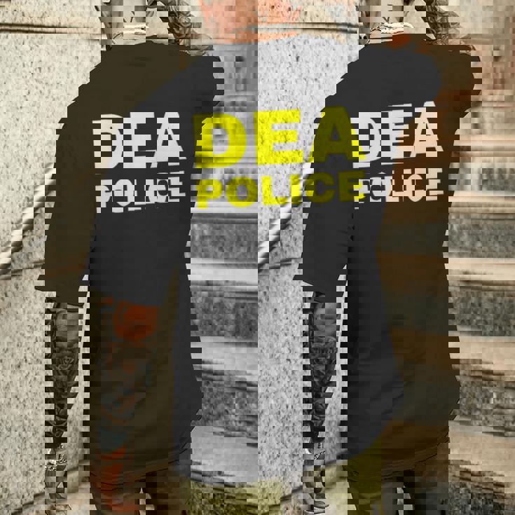 Dea Police Drug Enforcement Administration フロントとバック メンズTシャツ バックプリント 彼への贈り物