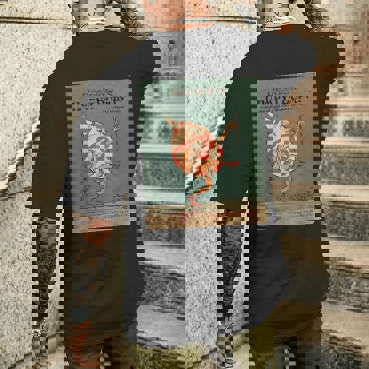 Denslows ハンプティダンプティ 童謡 ヴィンテージブックトレジャー メンズTシャツ バックプリント 彼への贈り物