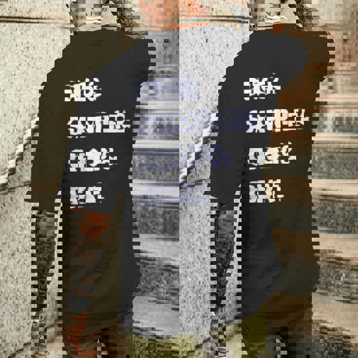 Dig&Sample&Chop&Beat シャツ Mpc ドラムサンプラー 音楽愛好家 メンズTシャツ バックプリント 彼への贈り物