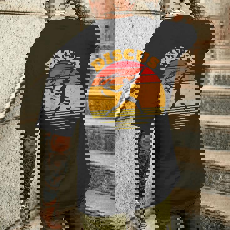 Discus ヴィンテージサンセット メンズTシャツ バックプリント 彼への贈り物