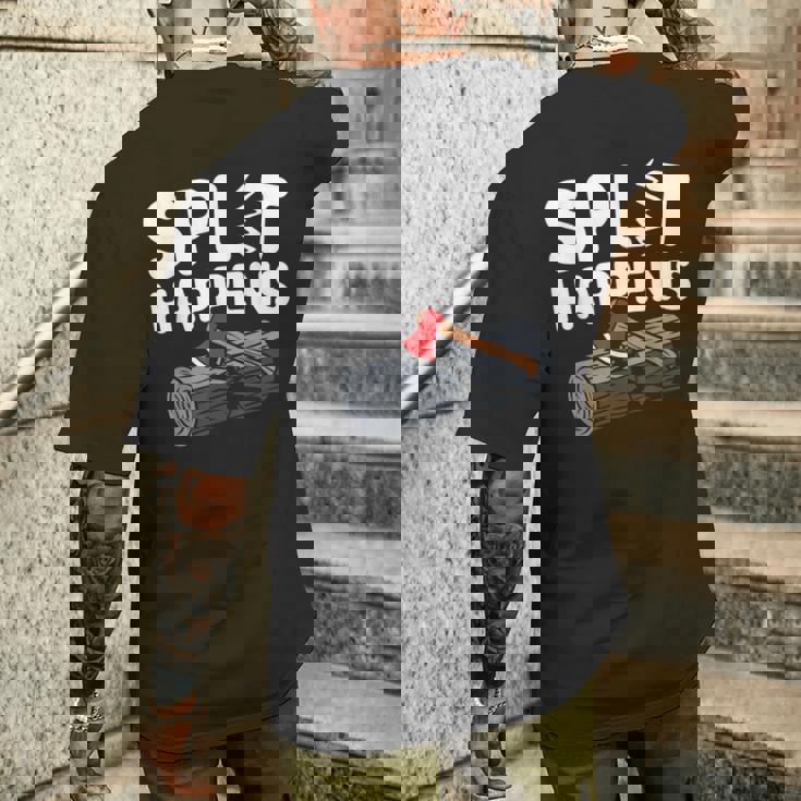 Diy 薪加工 木割り 薪割り 薪割り メンズTシャツ バックプリント 彼への贈り物