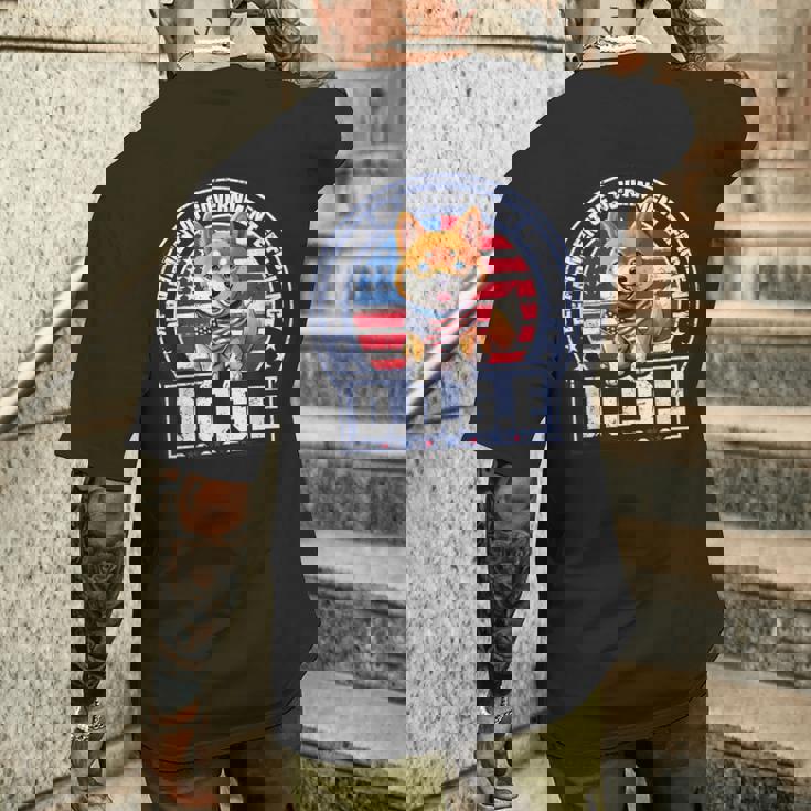 Doge DOGE 政府効率省 メンズTシャツ バックプリント 彼への贈り物