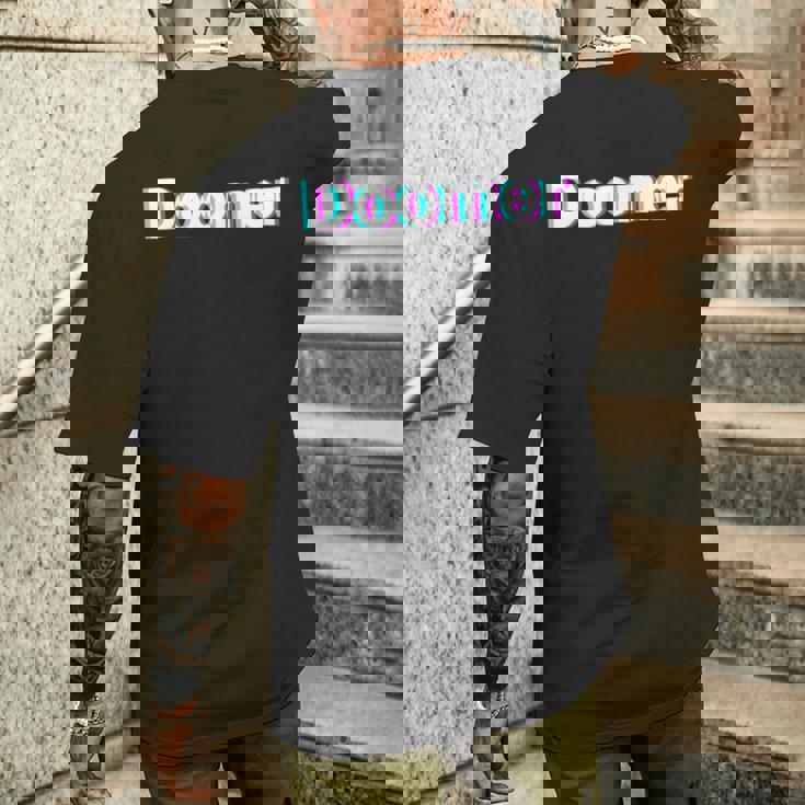 Doomer シャツ グリッチ レトロ メンズTシャツ バックプリント 彼への贈り物