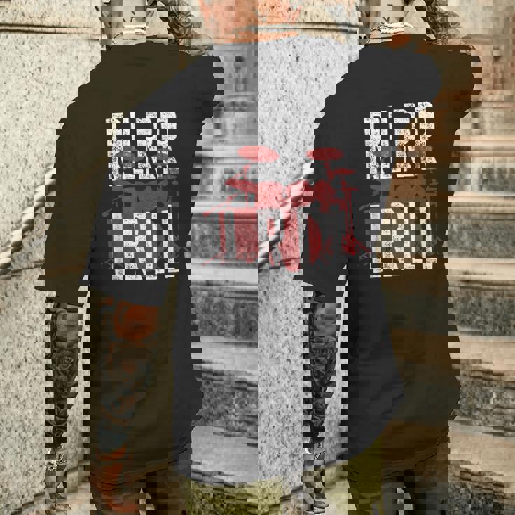 Drummers ドラム パラディドル 練習ドリル メンズTシャツ バックプリント 彼への贈り物