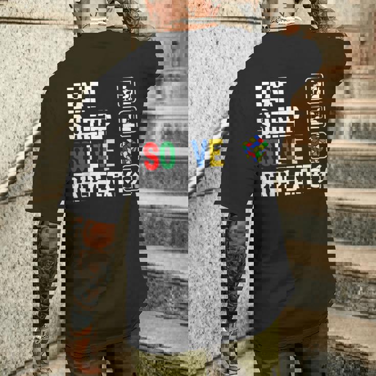 Eatleepolve Repeat キューブゲーム ルービックtシャツ メンズTシャツ バックプリント 彼への贈り物