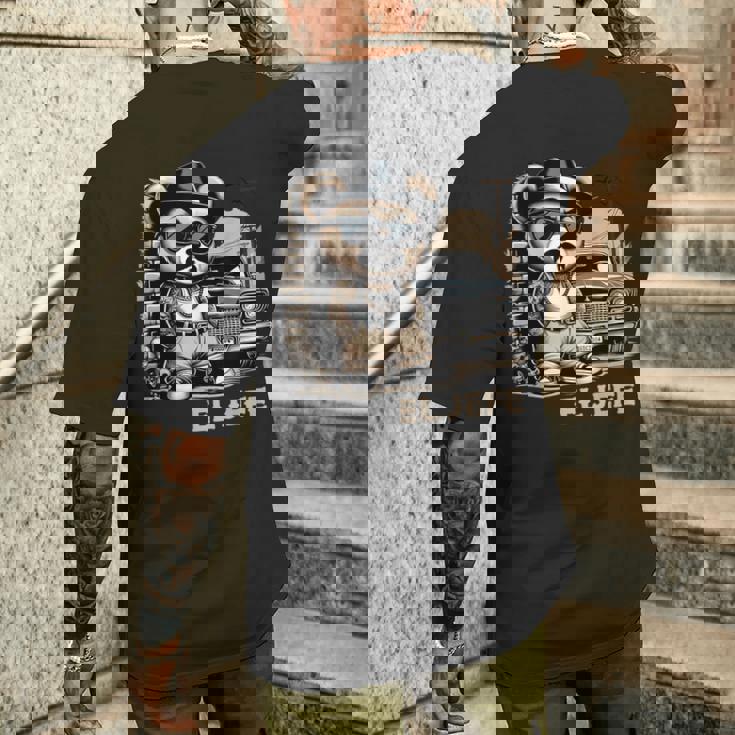 El Jefe ヒップホップ テディベア ローライダー シャツ チカーノ チョロ メンズTシャツ バックプリント 彼への贈り物