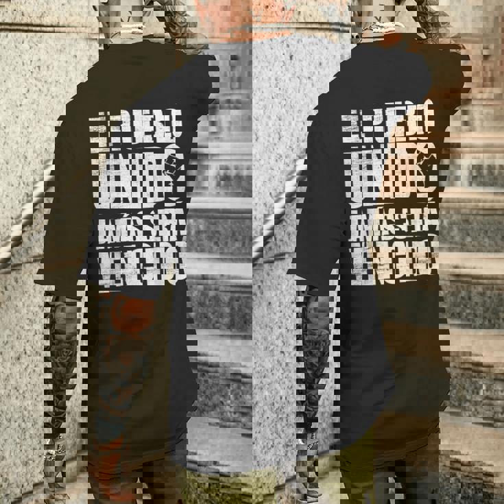 El Pueblo Unido Jamaseraencido Protestlogan メンズTシャツ バックプリント 彼への贈り物