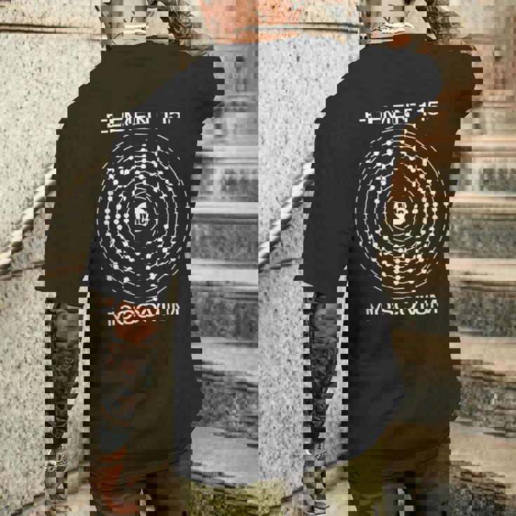 Element 115 Moscovium Ununpentium 原子番号 Ufo Alien メンズTシャツ バックプリント 彼への贈り物