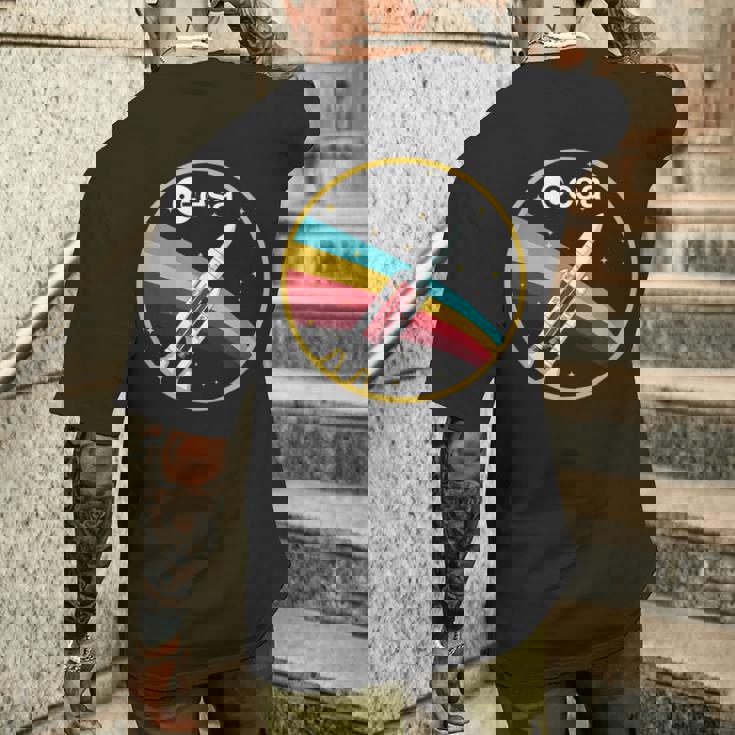 Esa 欧州宇宙機関 アリアン 5 ロケット ヴィンテージ メンズTシャツ バックプリント 彼への贈り物