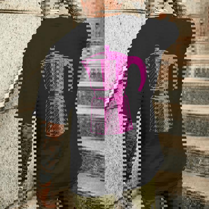 Essenza Italiana Moka コーヒーメーカー メンズTシャツ バックプリント 彼への贈り物