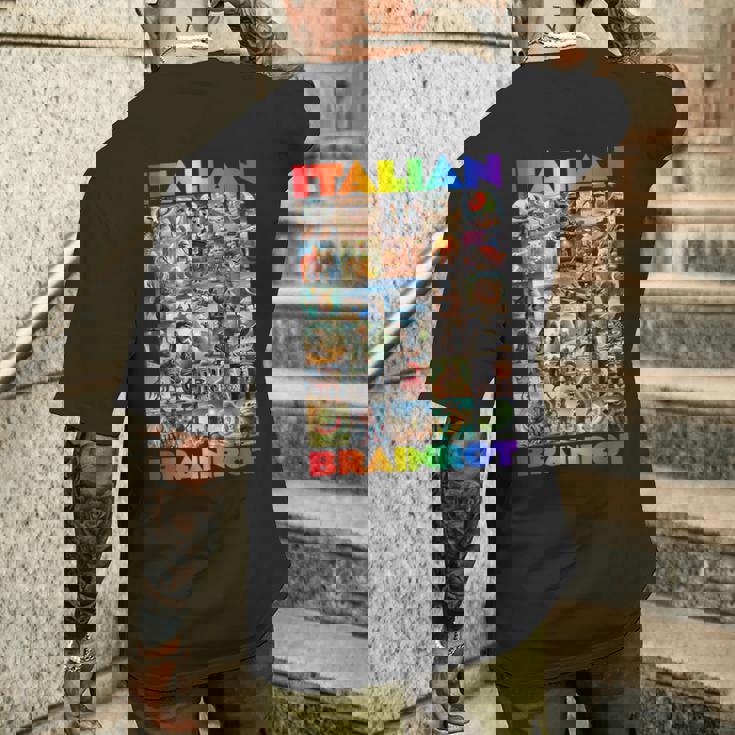 Every Italian Brainrot Meme Italian Brainrotコレクション メンズTシャツ バックプリント 彼への贈り物
