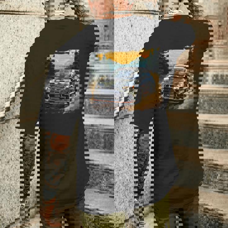 Evo 日本製スポーツカー メンズTシャツ バックプリント 彼への贈り物