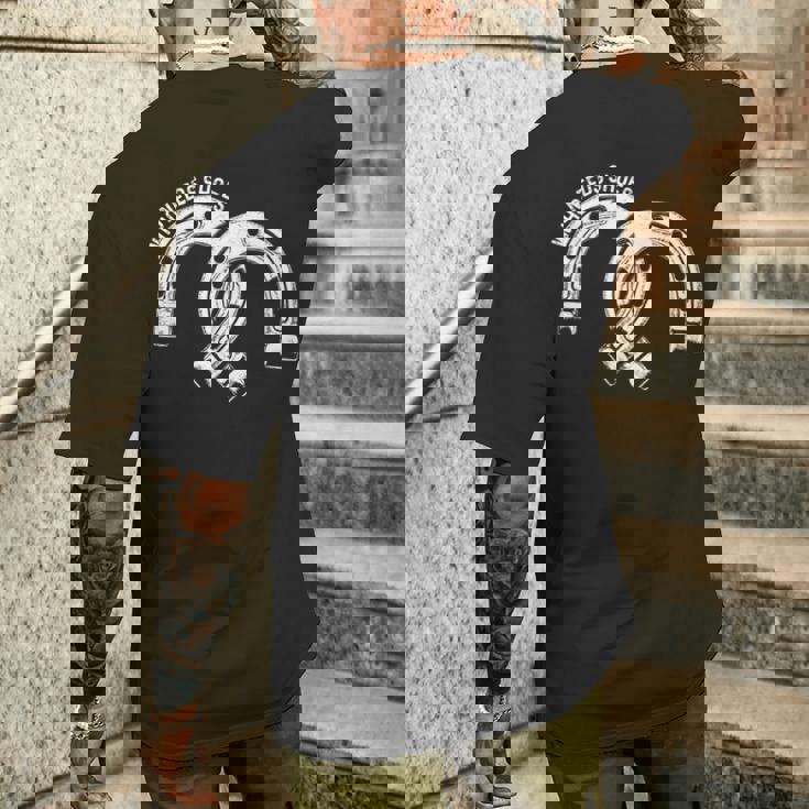 Farrier Needs 靴 蹄鉄 トリム 馬蹄 靴 メンズTシャツ バックプリント 彼への贈り物