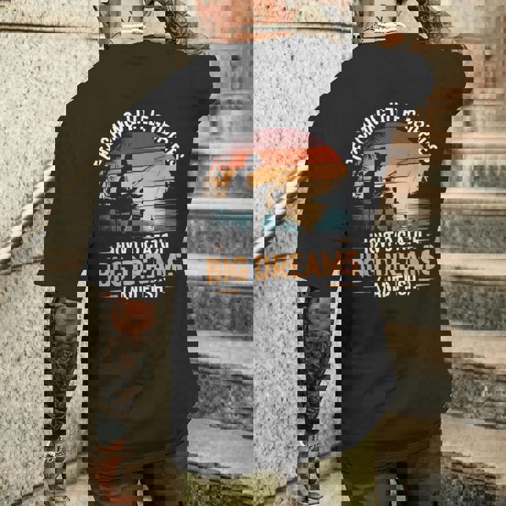 Fishing Dad How Catch Big Dreams 面白い父の日のギフト メンズTシャツ バックプリント 彼への贈り物