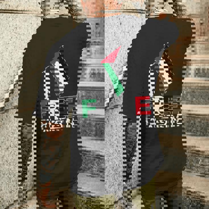 Free Palestine パレスチナ国旗 フリーガザtシャツ メンズTシャツ バックプリント 彼への贈り物