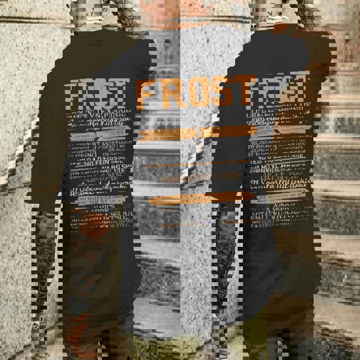 Frost Completely Unexplainable Notices Everything But Won’T Say It Name Men's T-shirt Back Print Gifts for Him