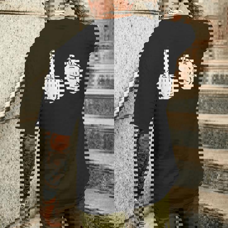 Fuck You シャツ 中指ポインティング Fuk You FUck You メンズTシャツ バックプリント 彼への贈り物