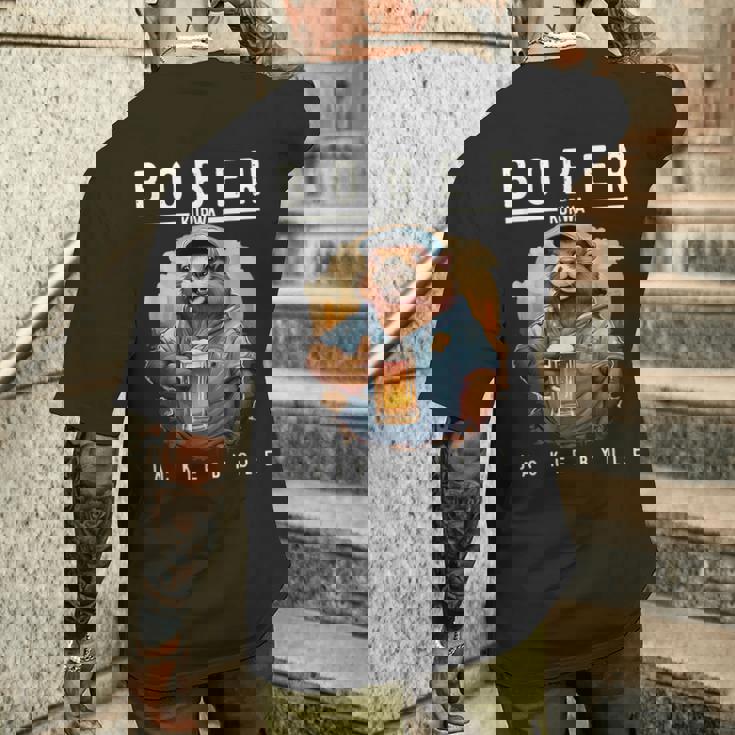 Bober Bóbr Kurwa Polish Kurwa Bober メンズTシャツ バックプリント 彼への贈り物