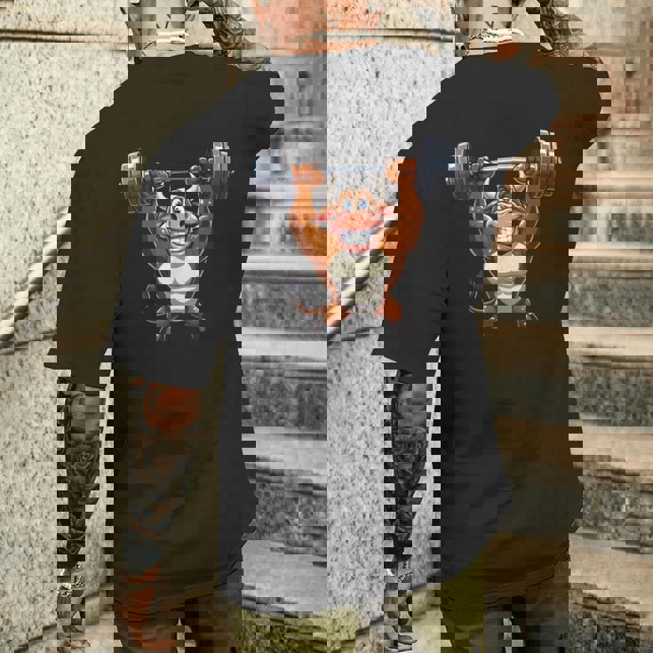 Bull ワークアウト バーベル 牛 フィットネス メンズTシャツ バックプリント 彼への贈り物