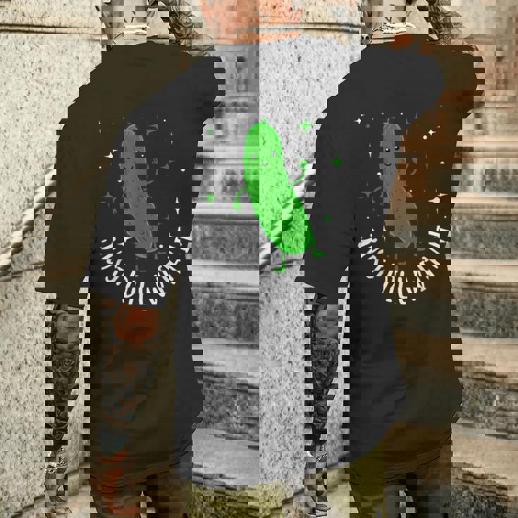 Bun Pickle-Just Dill With It メンズTシャツ バックプリント 彼への贈り物