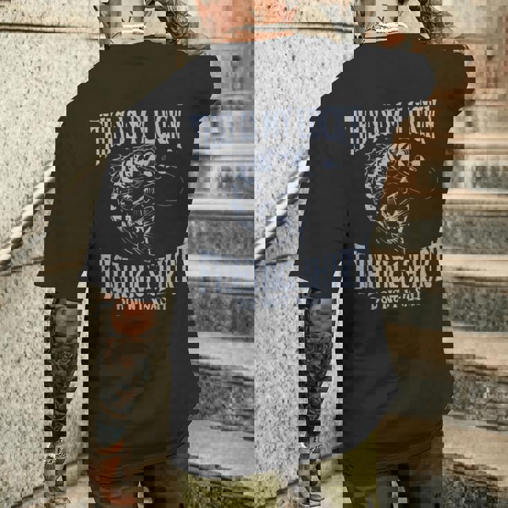 Dad My Lucky Fishing Do Not Wash Fishing Fishing メンズTシャツ バックプリント 彼への贈り物