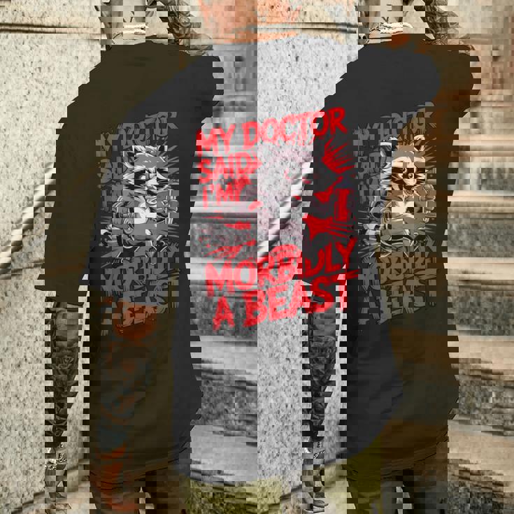 Gym Workout Racoon Muscle メンズTシャツ バックプリント 彼への贈り物