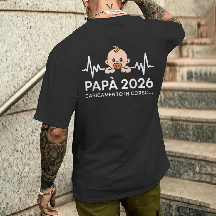 Futuro Papà 2026 Loading Regali Divertente Per Papa Padre T-shirt da uomo con stampa posteriore Regalos para él