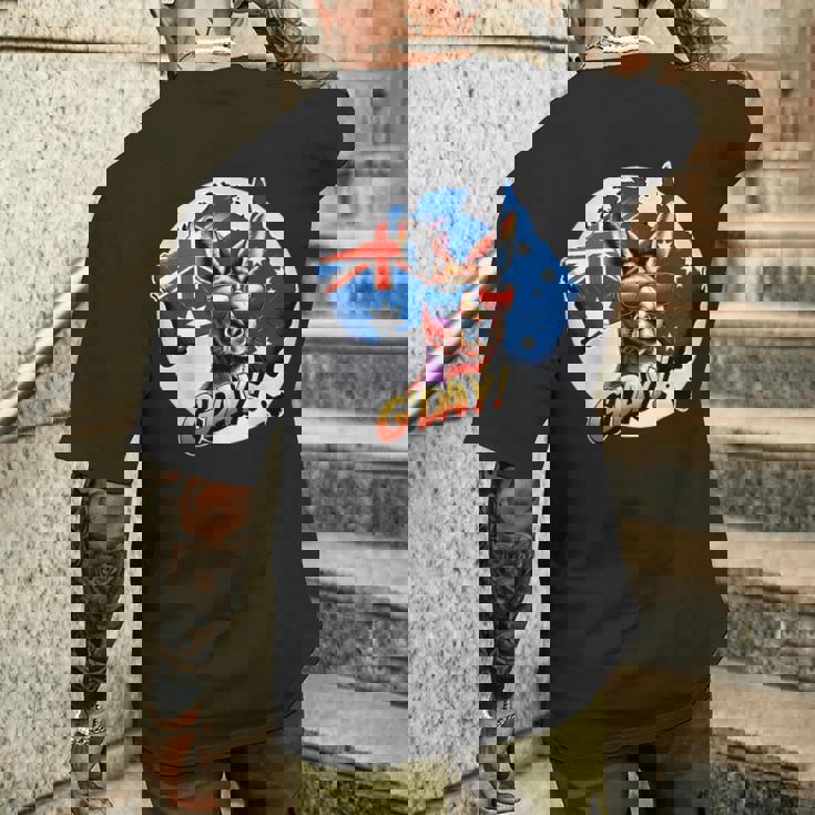 G'dayオーストラリアのお土産カンガルー。 メンズTシャツ バックプリント 彼への贈り物