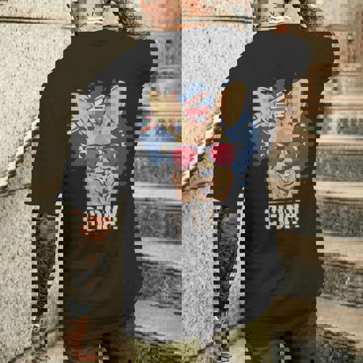 G'dayオーストラリアのお土産カンガルーギフト メンズTシャツ バックプリント 彼への贈り物