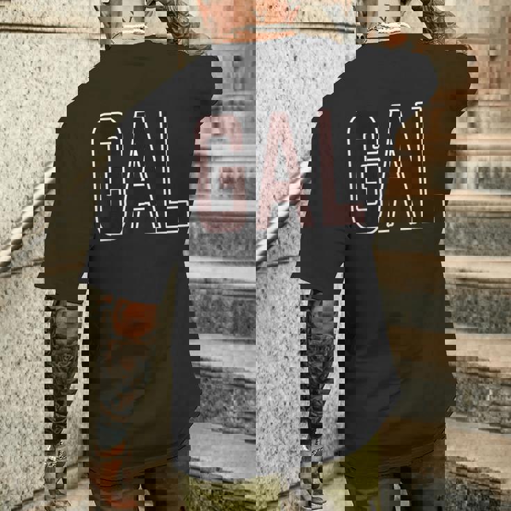 Gal ギャル【英語 文字】メッセージ 面白い デザイン メンズTシャツ バックプリント 彼への贈り物