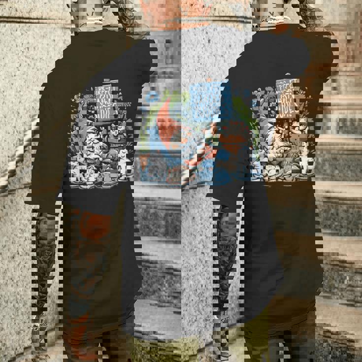 Garden Gnomes Gnome Lover Gnome ガーデニング メンズTシャツ バックプリント 彼への贈り物