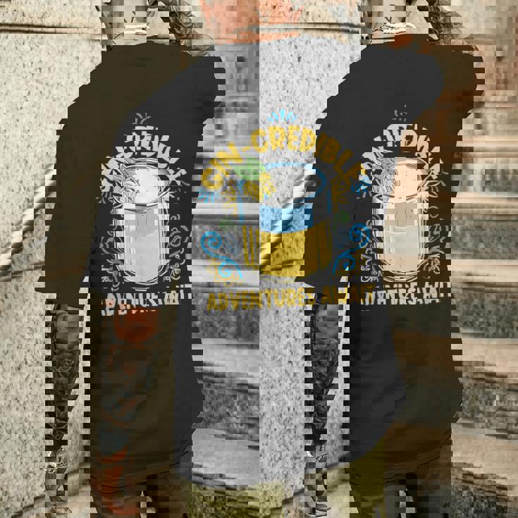 Gin And Tonicの言葉 ジンラバーズ ジングラスのジンドリンカー メンズTシャツ バックプリント 彼への贈り物