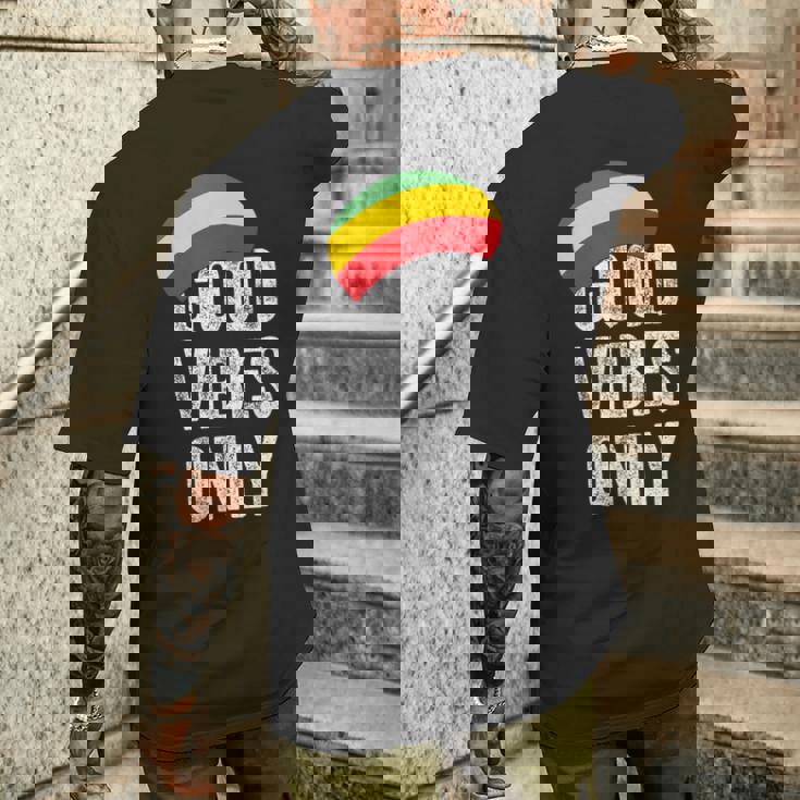 Goodibes Only レゲエ 帽子 レゲエ ラスタファリ ジャマイカ メンズTシャツ バックプリント 彼への贈り物