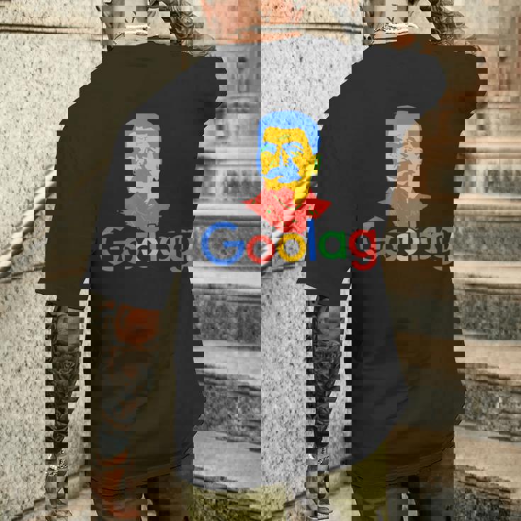 Goolag ファニーソビエト時代政治ジョーク 言論の自由スターリン メンズTシャツ バックプリント 彼への贈り物