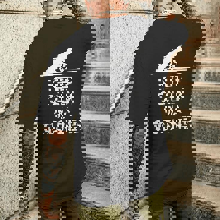 Gooner フットボールファン Keep Calm Gooner アーセナルギフト メンズTシャツ バックプリント 彼への贈り物