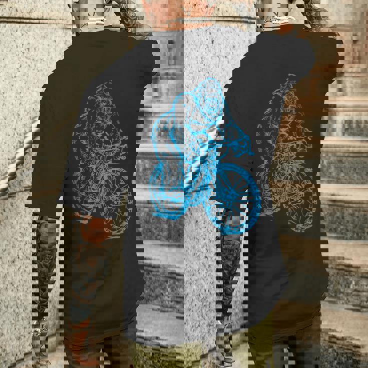 Gorilla サイクリング 自転車 クール モンキー おもしろい 動物 バイク メンズTシャツ バックプリント 彼への贈り物