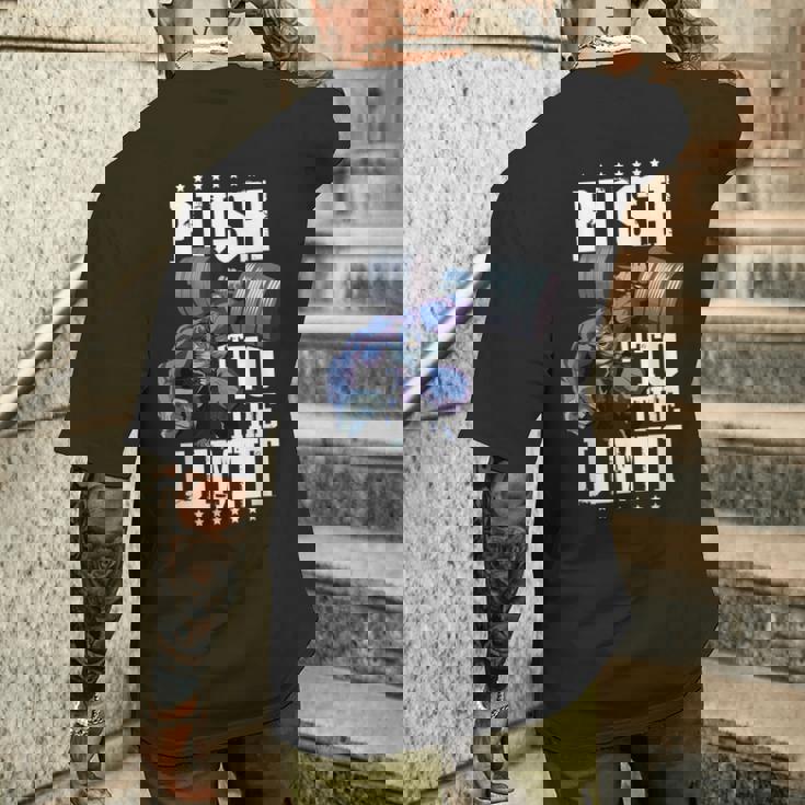 Gorilla プッシュリミットワークアウトダンベル ボディビルディング ジム フィットネス メンズTシャツ バックプリント 彼への贈り物