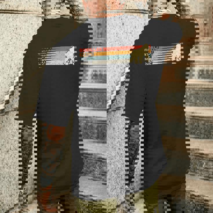 Gorillas Keep Meane Animal レディース ゴリラ ヴィンテージ 男性用 メンズTシャツ バックプリント 彼への贈り物