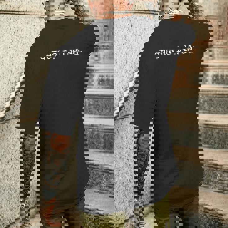 Grunge Is Dead 90年代ロック、グランジ、パンク、ロックンロールミュージック メンズTシャツ バックプリント 彼への贈り物