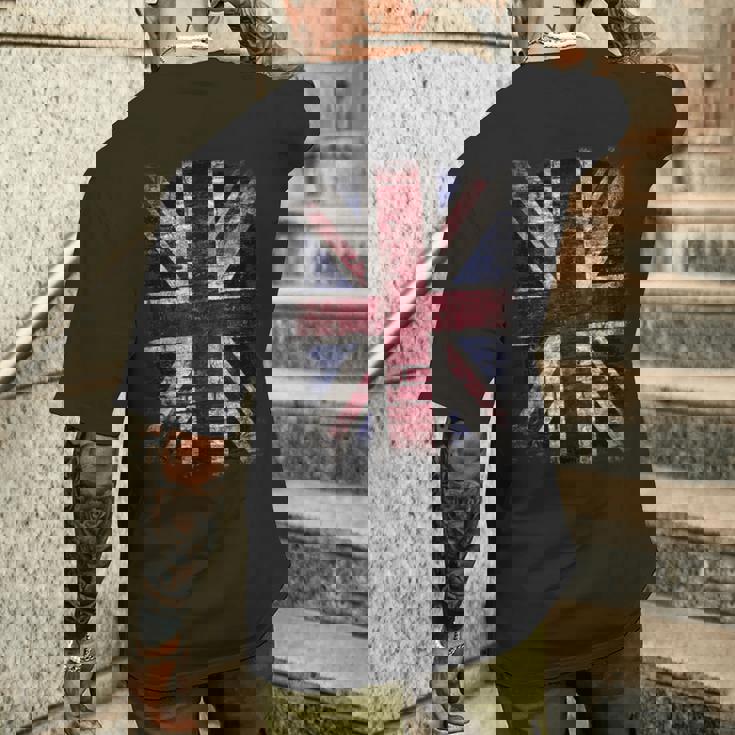 Grunge ユニオンジャック グラフィティ パンクスタイル メンズTシャツ バックプリント 彼への贈り物